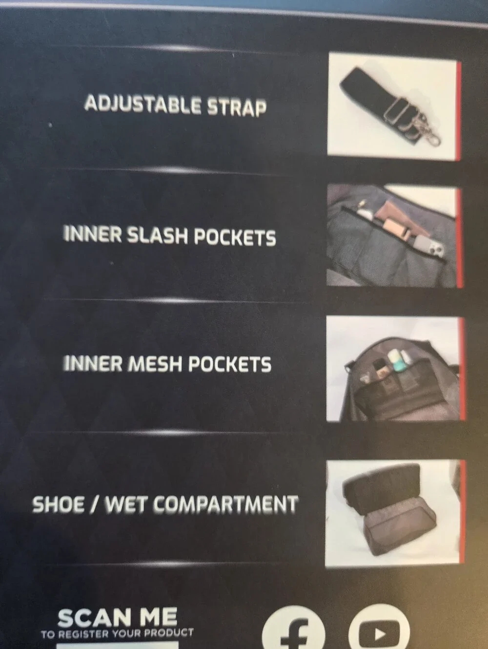 NEW w/Tags OVENTE Travel Duffell Bag w/ Shoe Compartment Overnight Tote Gym